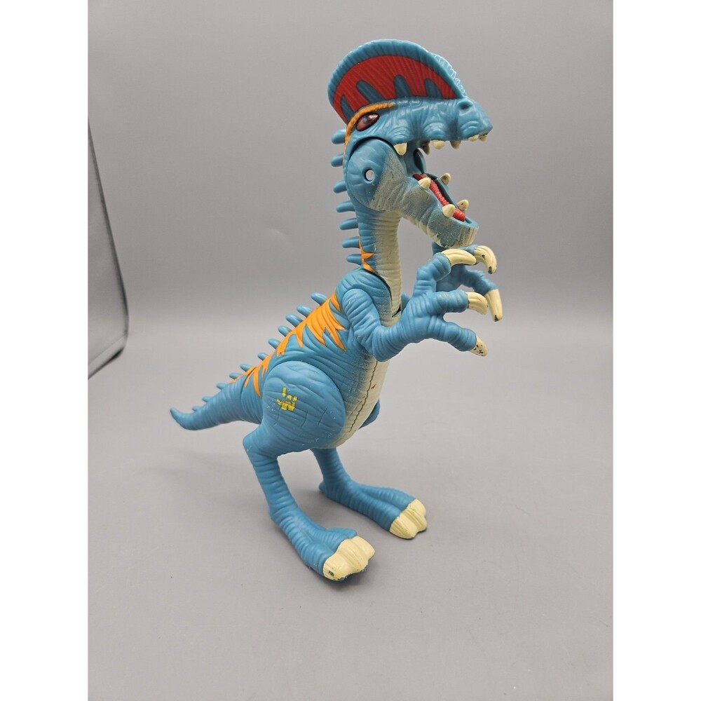 JURASSIC WORLD JW 8" Dilophosaurus Raptor w/ Lights & Sound Blue Dinosaur Hasbro